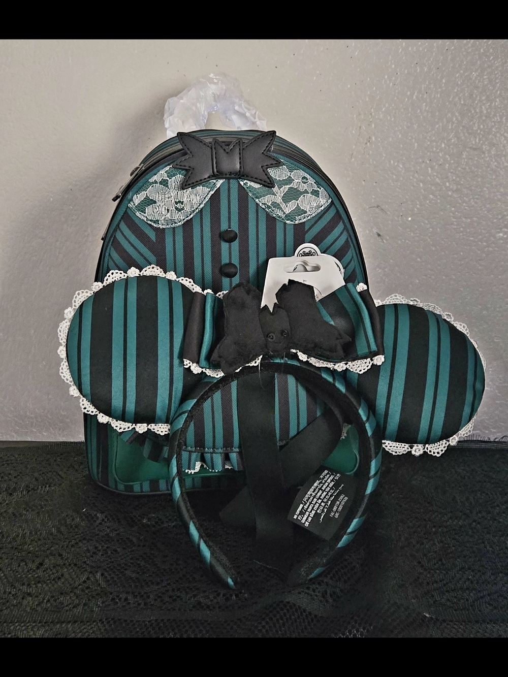 Disney Parks x Loungefly Haunted Mansion Ghost Host Mini Backpack & Matching Ear